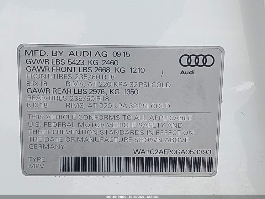 2016 AUDI Q5 2.0T PREMIUM · Фото 9