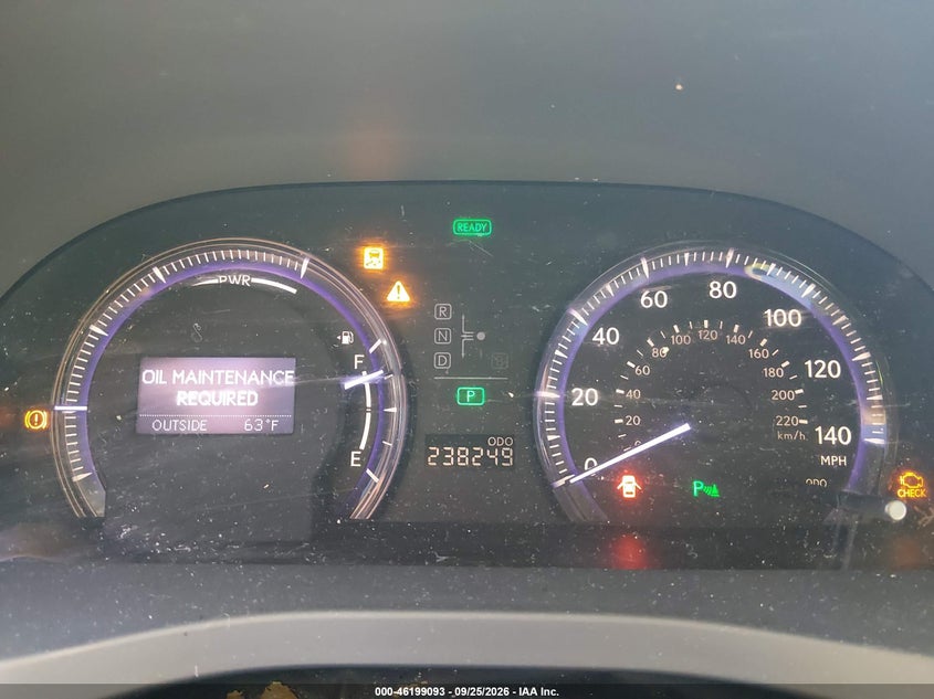 LEXUS HS 250H 2010 VIN JTHBB1BA6A2035872