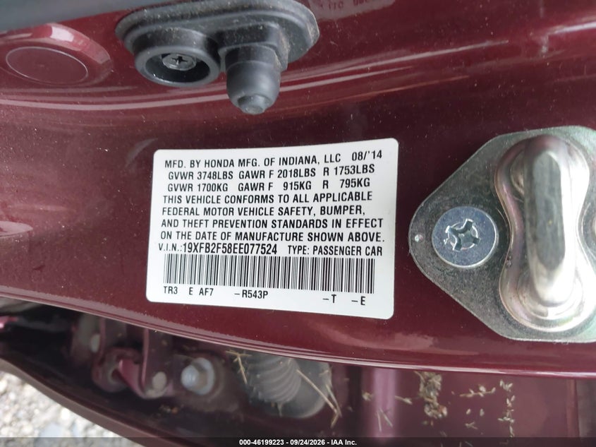 2014 HONDA CIVIC LX · Фото 9