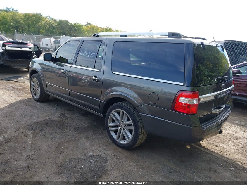 Vin: 1fmjk1mt2gef35655, lot: 46699184, ford expedition el platinum 20163