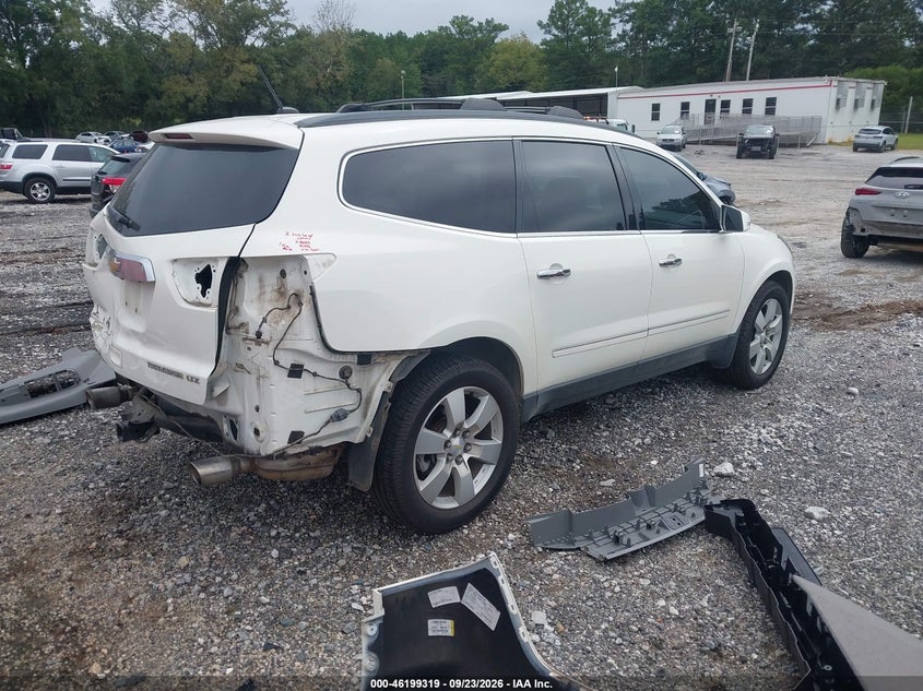 Vin: 1gnkrjkd0fj175637, lot: 46699231, chevrolet traverse ltz 20154