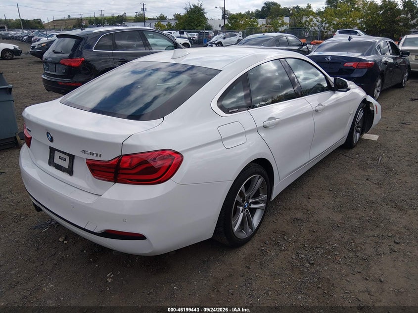 Vin: wba4j3c51kbl08323, lot: 46699355, bmw 430i gran coupe xdrive 20194