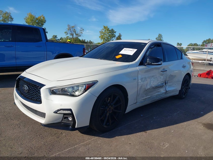 Vin: jn1ev7ar3jm430681, lot: 46699377, infiniti q50 3.0t luxe 20182