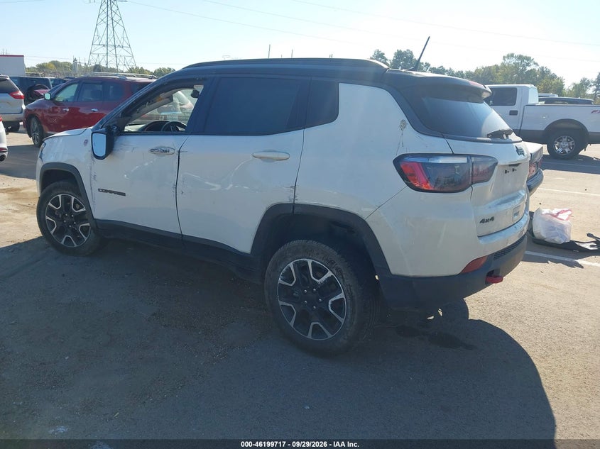 Vin: 3c4njddb8mt600683, lot: 46699629, jeep compass trailhawk 4x4 20213