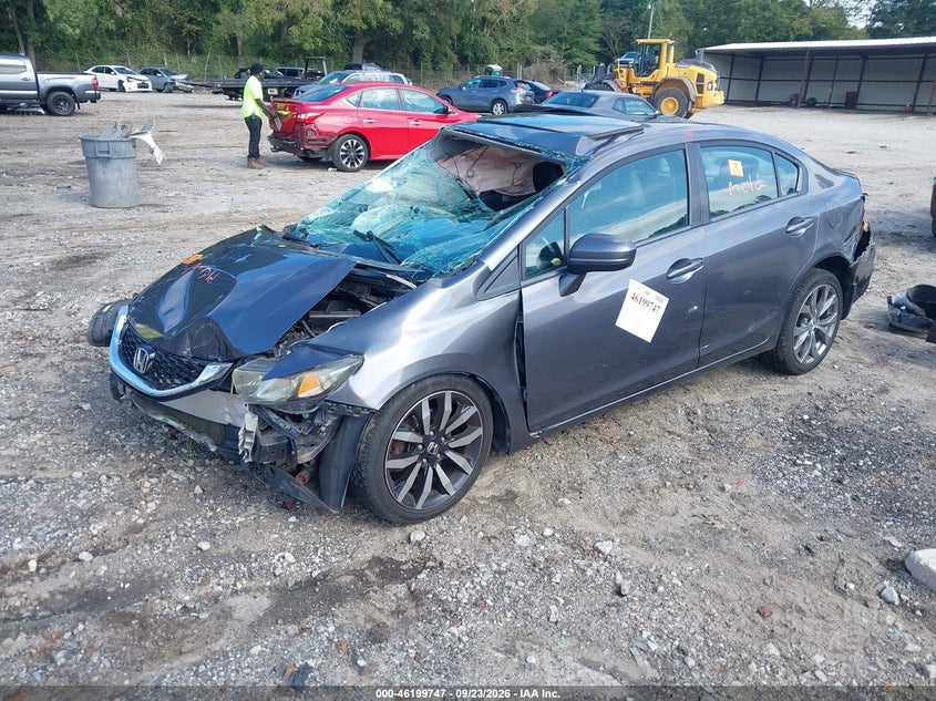 Vin: 19xfb2f98fe036654, lot: 46699659, honda civic ex-l 20152
