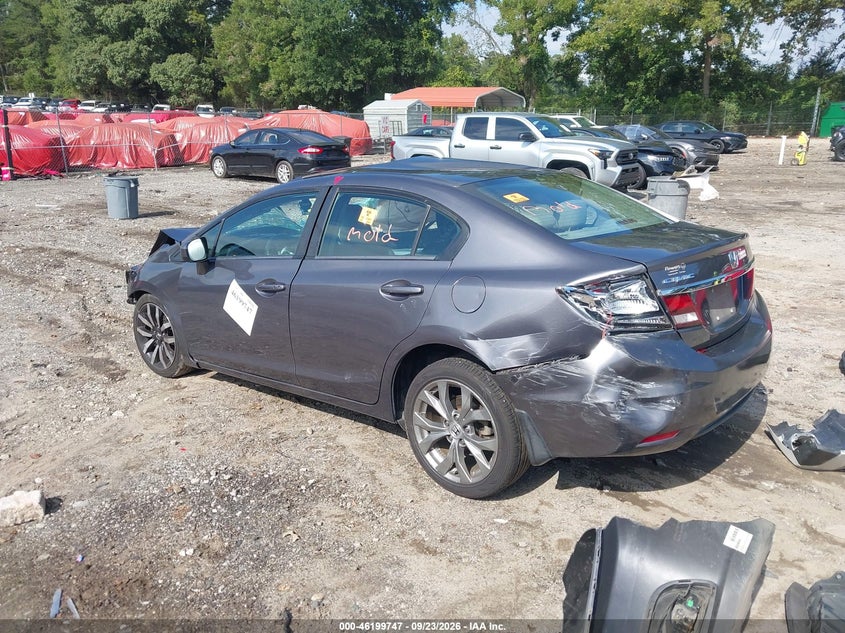 Vin: 19xfb2f98fe036654, lot: 46699659, honda civic ex-l 20153