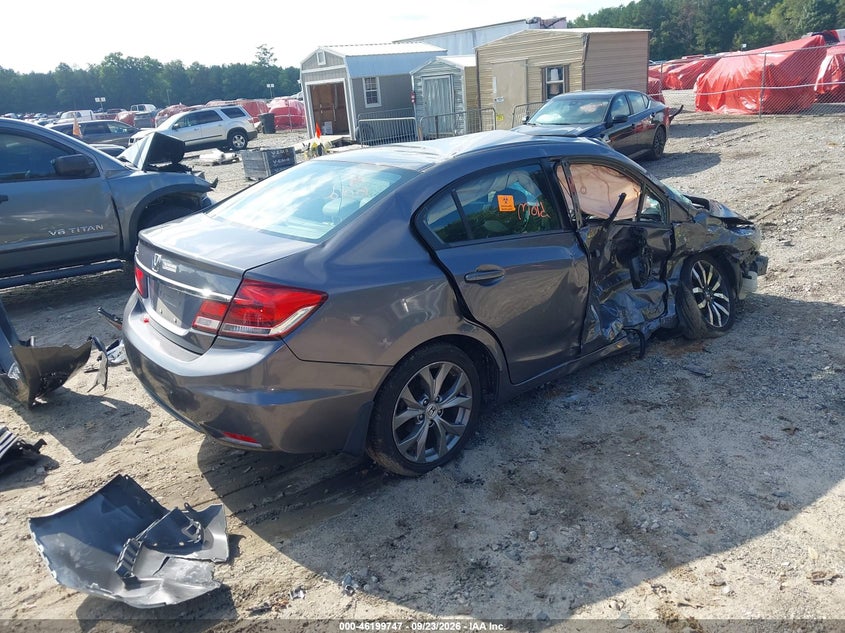 Vin: 19xfb2f98fe036654, lot: 46699659, honda civic ex-l 20154