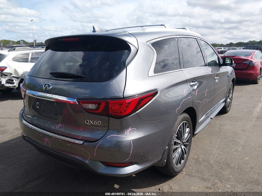 Vin: 5n1dl0mm6kc548748, lot: 46699673, infiniti qx60 luxe 20194