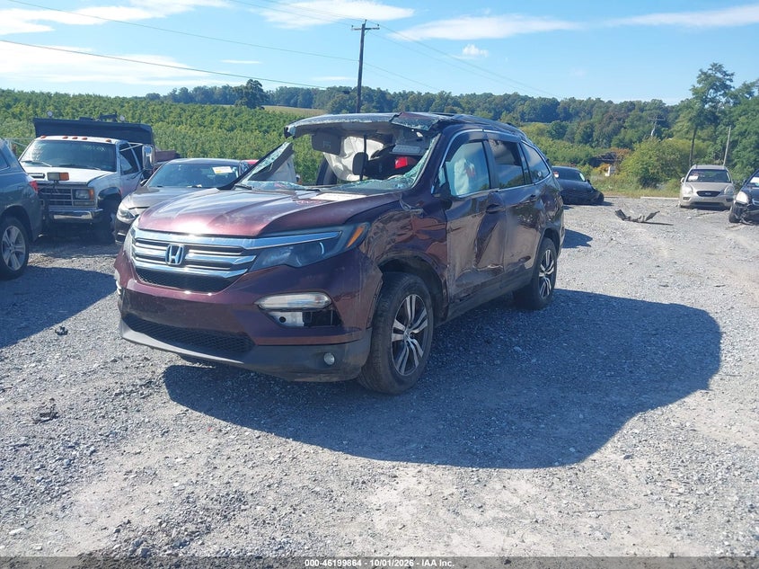 Vin: 5fnyf6h87gb069570, lot: 46699776, honda pilot ex-l 20162