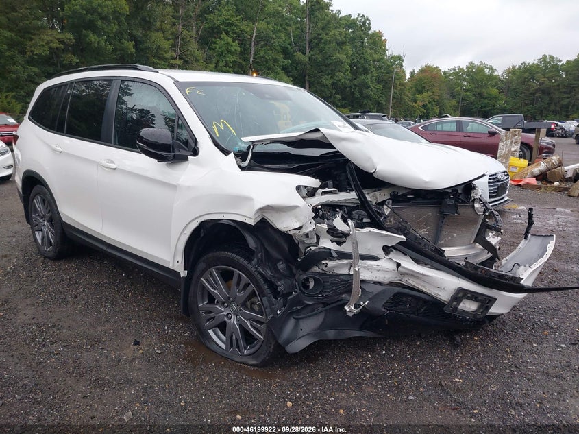 2022 Honda Pilot Awd Sport, Front, IAAI, VIN 5FNYF6H35NB102969