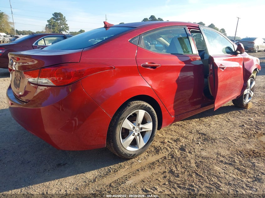 Vin: kmhdh4ae1du526109, lot: 46700014, hyundai elantra gls 20134