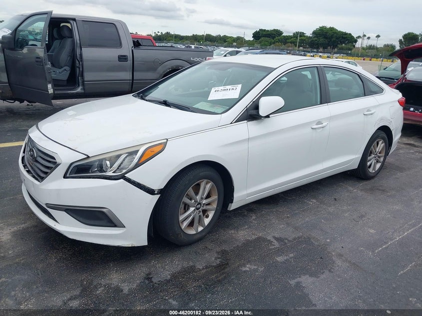 Vin: 5npe24af4gh381391, lot: 46700094, hyundai sonata 2.4l se 20162