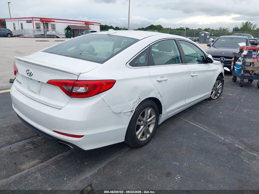 Vin: 5npe24af4gh381391, lot: 46700094, hyundai sonata 2.4l se 20164