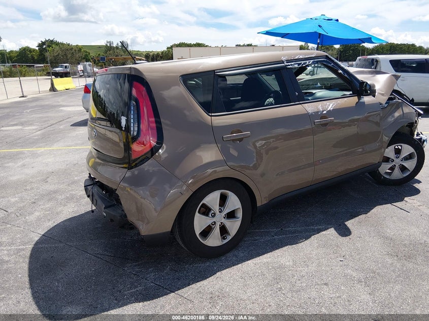 Vin: kndjn2a29g7332179, lot: 46700098, kia soul 20164