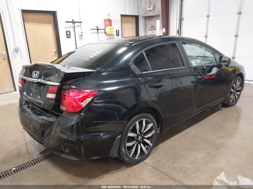 Vin: 19xfb2f91fe105300, lot: 46700140, honda civic ex-l 20154
