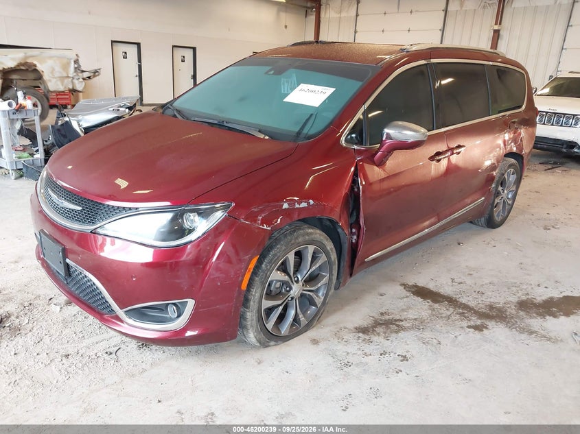 Vin: 2c4rc1gg7jr155093, lot: 46700151, chrysler pacifica limited 20182