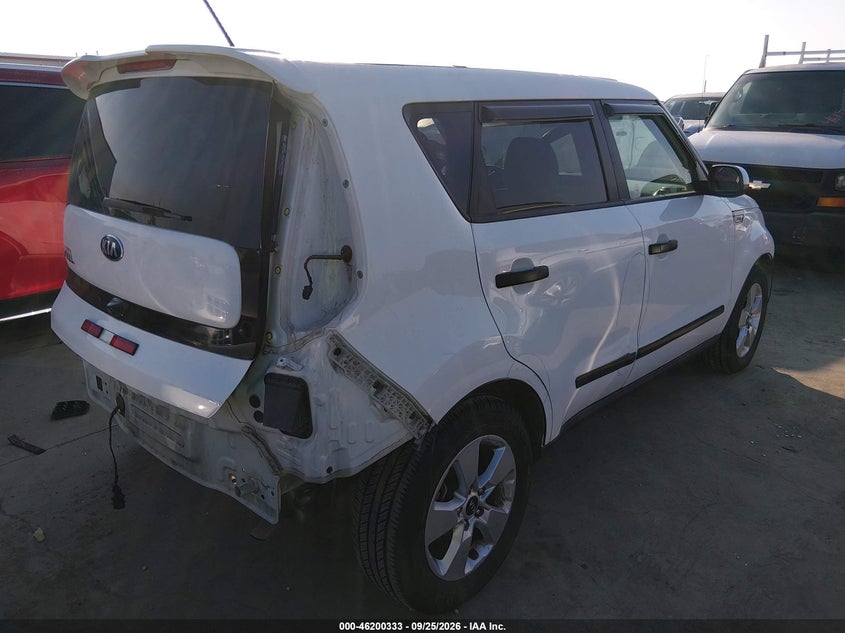 Vin: kndjn2a24k7001065, lot: 46700245, kia soul 20194