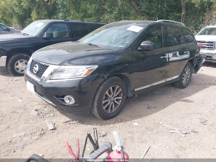 2015 Nissan Pathfinder, Лівий зад, IAAI, VIN 5N1AR2MMXFC708522 — фото 2