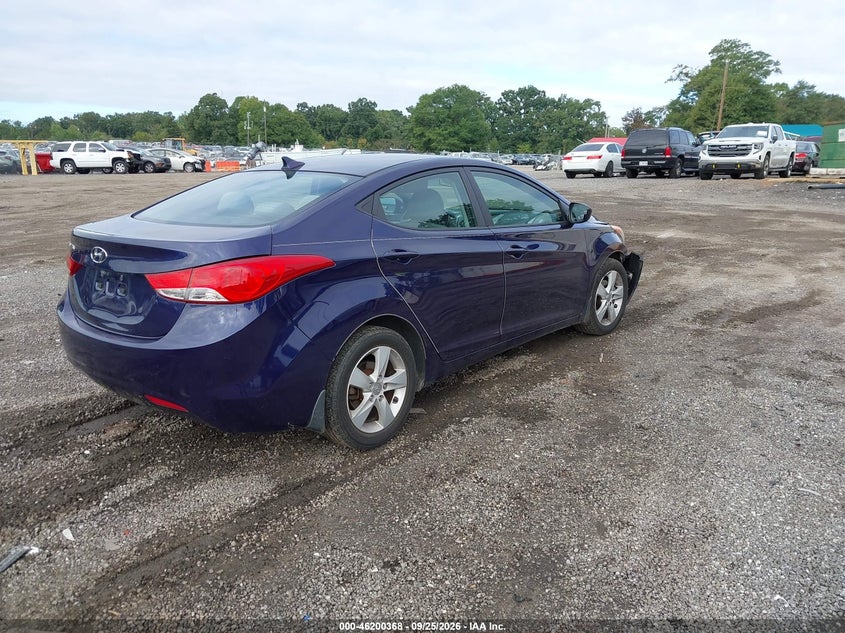 Vin: 5npdh4ae9dh404483, lot: 46700280, hyundai elantra gls pzev 20134