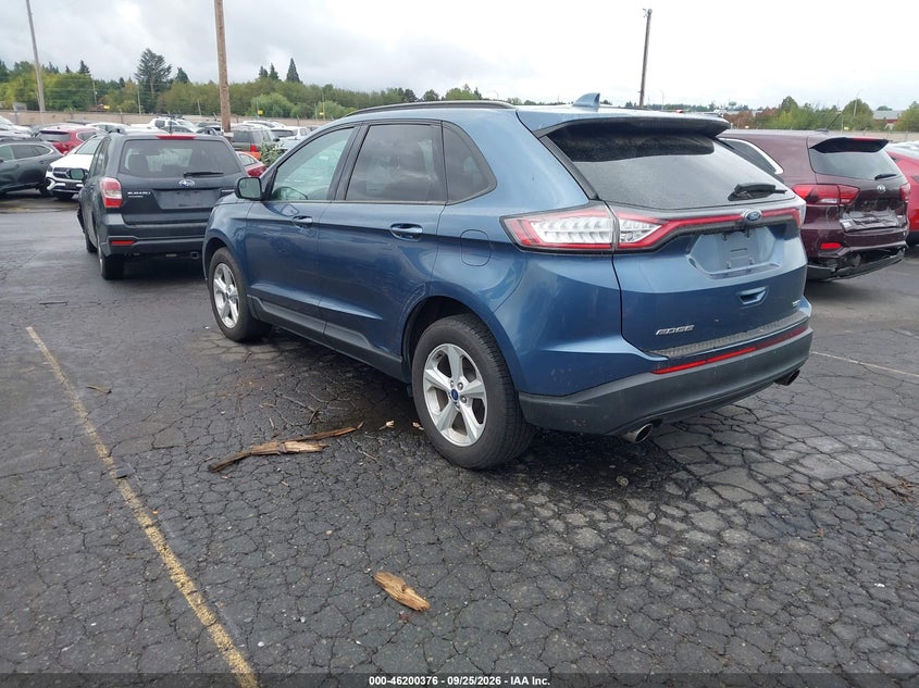 Vin: 2fmpk4g92jbb59795, lot: 46700288, ford edge se 20183