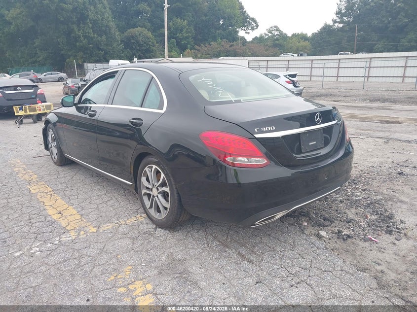 Vin: 55swf4jb6gu172334, lot: 46700332, mercedes-benz c 300 20163