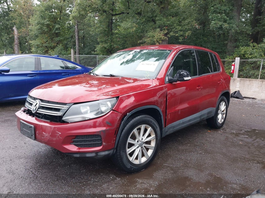 2014 Volkswagen Tiguan Se, Удар спереду, IAAI, VIN WVGBV3AX0EW003973 — фото 2