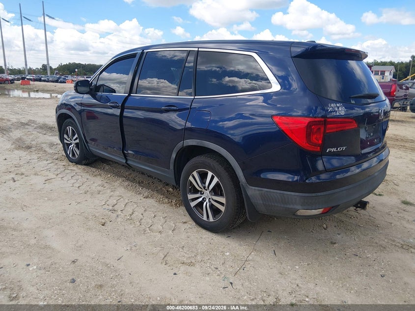 Vin: 5fnyf5h36jb008667, lot: 46700595, honda pilot ex 20183