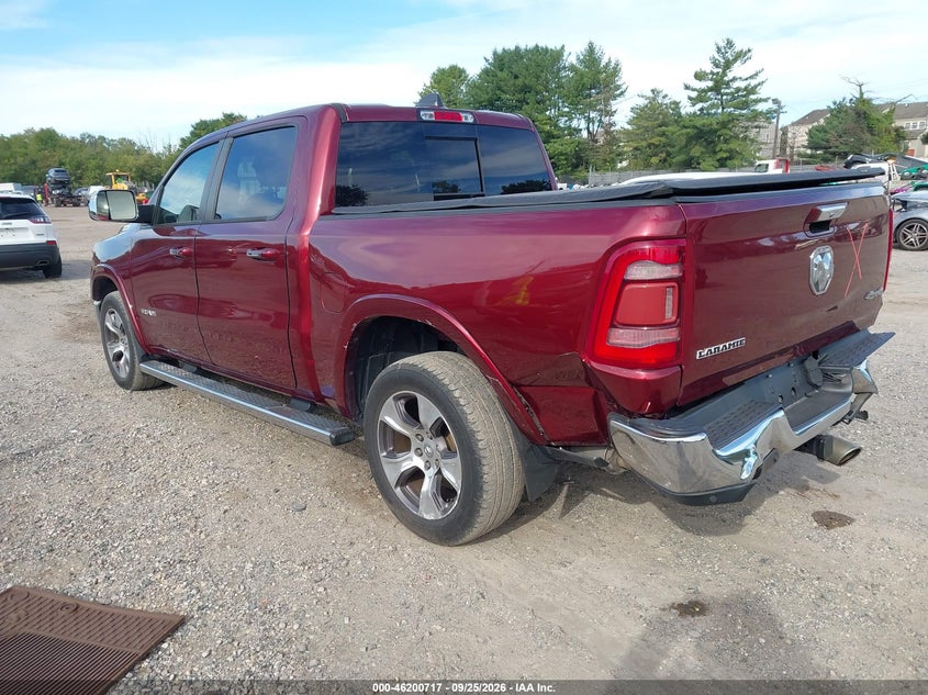 Vin: 1c6srfjtxkn595737, lot: 46700629, ram 1500 laramie  4x4 5'7 box 20193