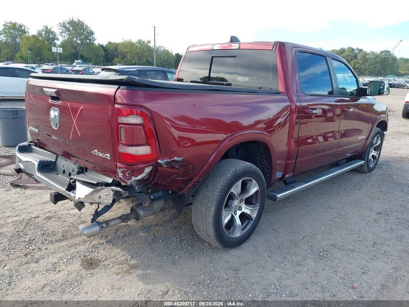 Vin: 1c6srfjtxkn595737, lot: 46700629, ram 1500 laramie  4x4 5'7 box 20194