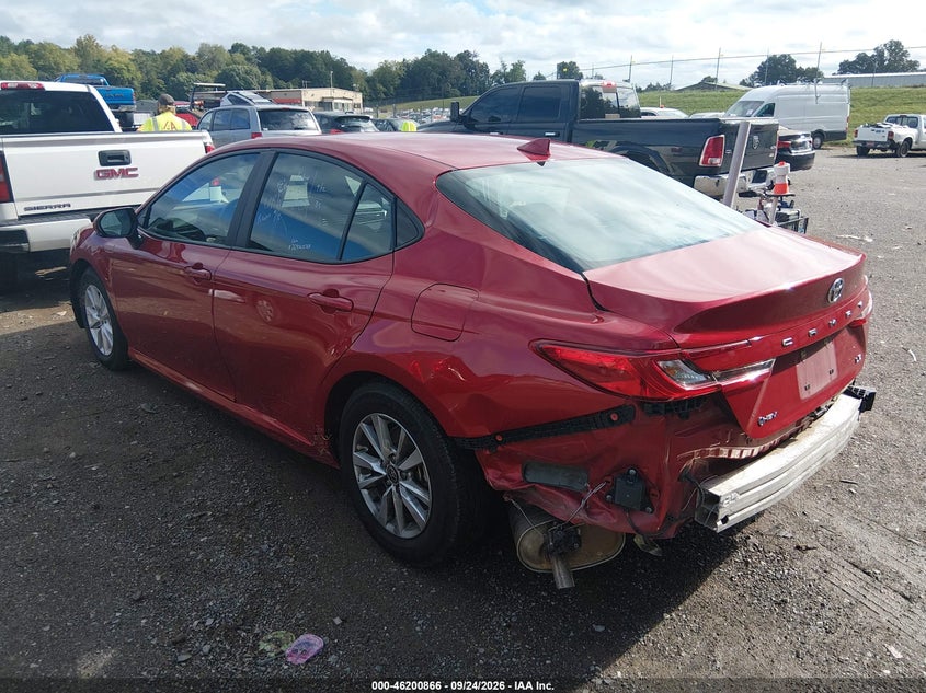 Vin: 4t1daack3su005962, lot: 46700778, toyota camry le 20253