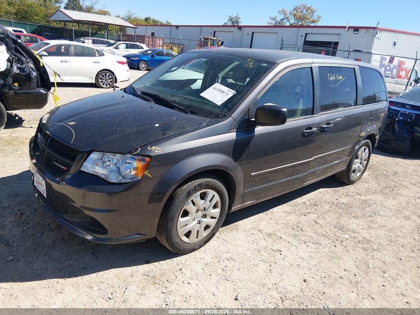 2017 Dodge Grand Caravan Se, Перёд и зад, IAAI, VIN 2C4RDGBG9HR741859 — фото 2