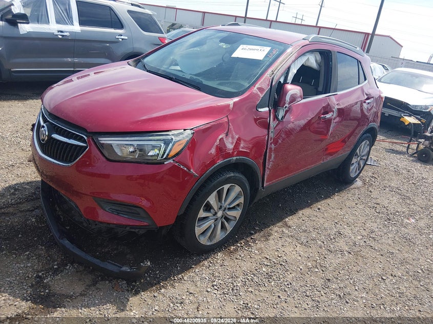 Vin: kl4cjasb7lb019078, lot: 46700847, buick encore fwd preferred 20202
