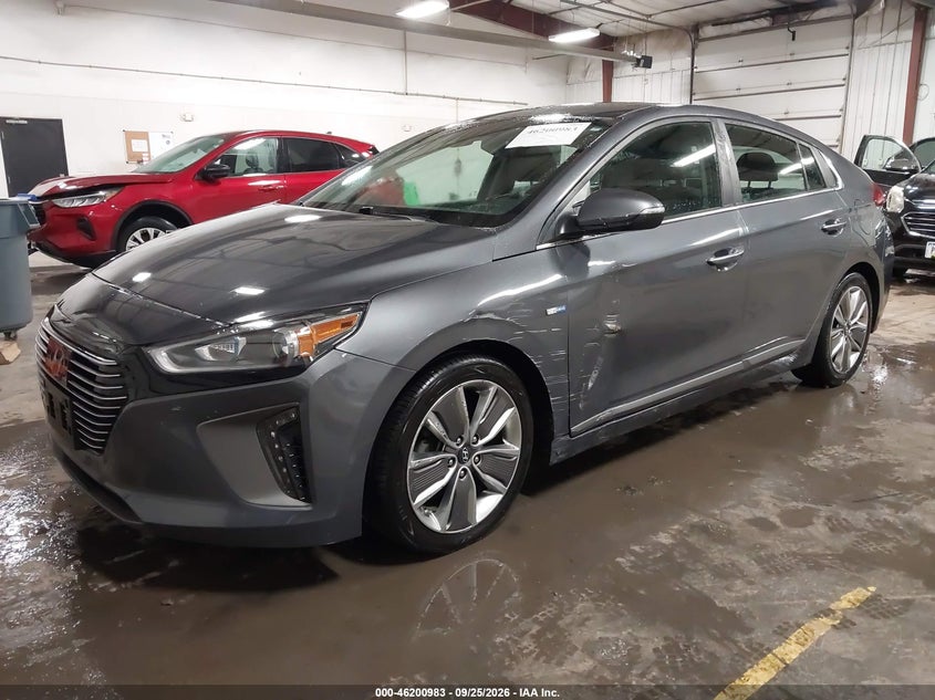 Vin: kmhc05lc0ku144235, lot: 46700895, hyundai ioniq hybrid limited 20192