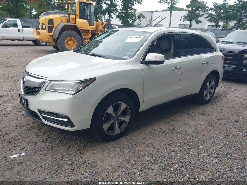 2015 Acura MDX, Обидва боки, IAAI, VIN 5FRYD4H27FB018735 — фото 2