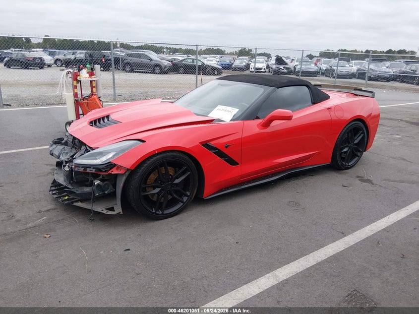 Vin: 1g1yj3d7xe5107522, lot: 46700963, chevrolet corvette stingray z51 20142