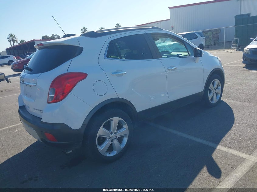 Vin: kl4cjesb4gb531670, lot: 46700976, buick encore 20164