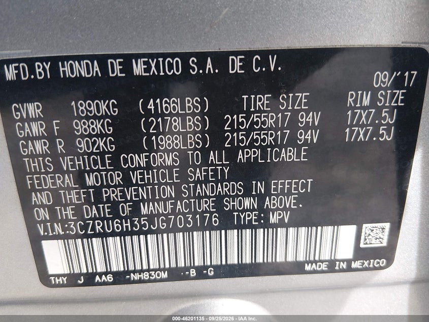 2018 HONDA HR-V LX · Фото 9