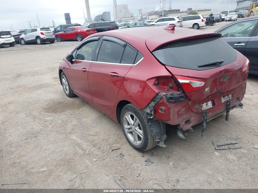 Vin: 3g1be6sm5hs528076, lot: 46701050, chevrolet cruze lt auto 20173