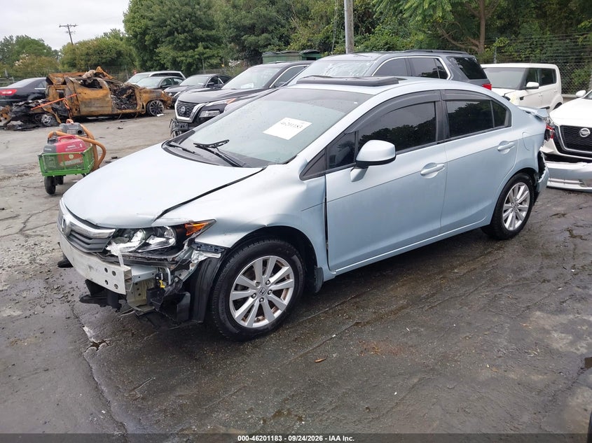 Vin: 2hgfb2f89ch530692, lot: 46701095, honda civic sdn ex 20122