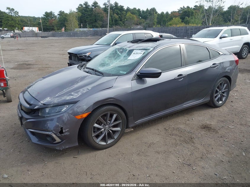 2019 Honda Civic, Дах, IAAI, VIN 2HGFC1F79KH651249 — фото 2