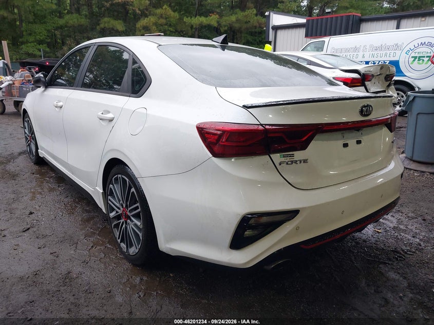 Vin: 3kpf44ac7me409477, lot: 46701146, kia forte gt manual 20213