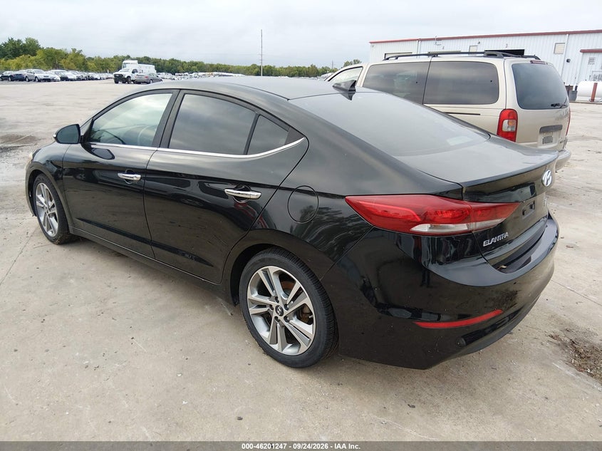 Vin: kmhd84lf4hu206360, lot: 46701159, hyundai elantra limited 20173