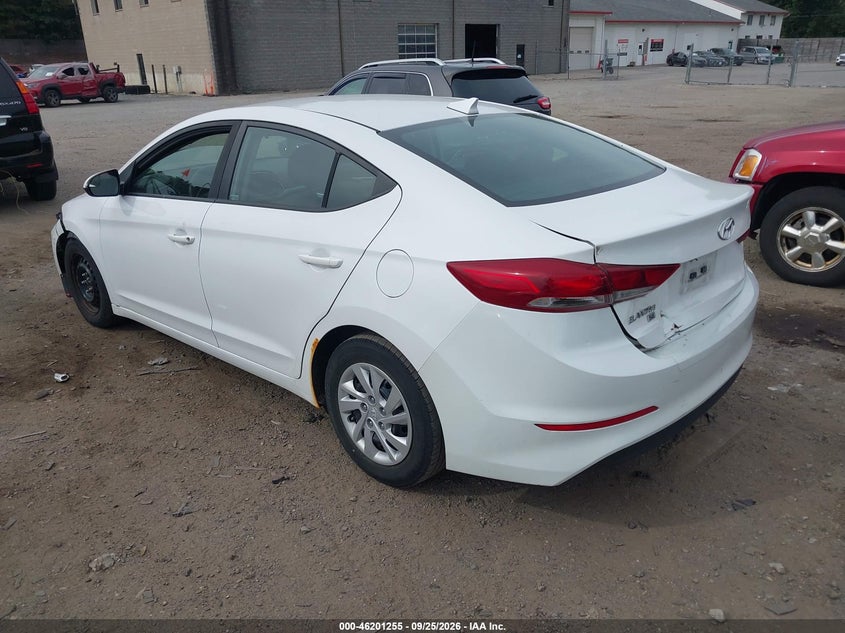 Vin: 5npd74lf4jh399651, lot: 46701167, hyundai elantra se 20183