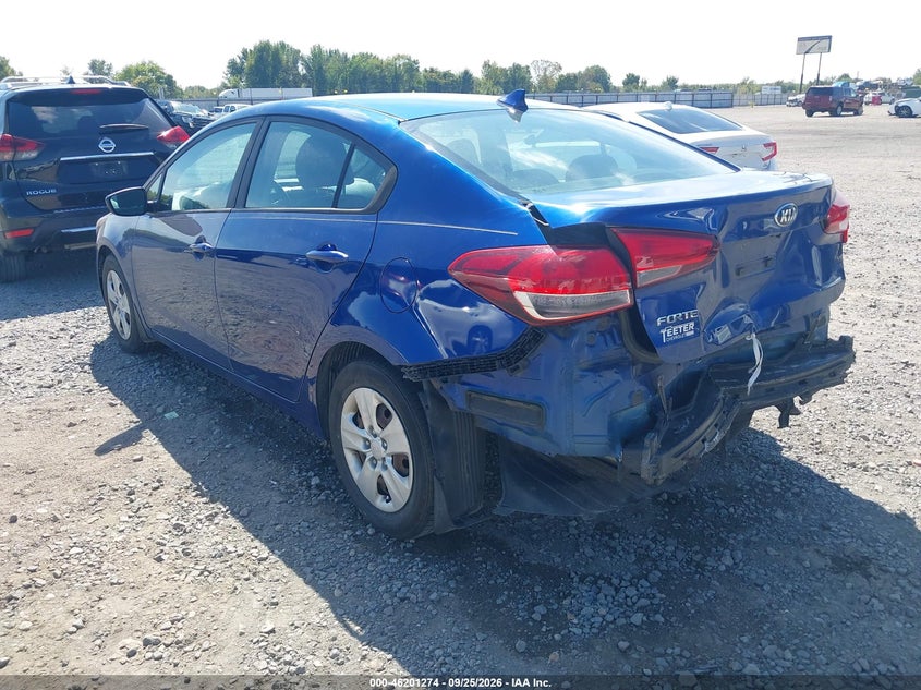 Vin: 3kpfl4a75he091547, lot: 46701186, kia forte lx 20173