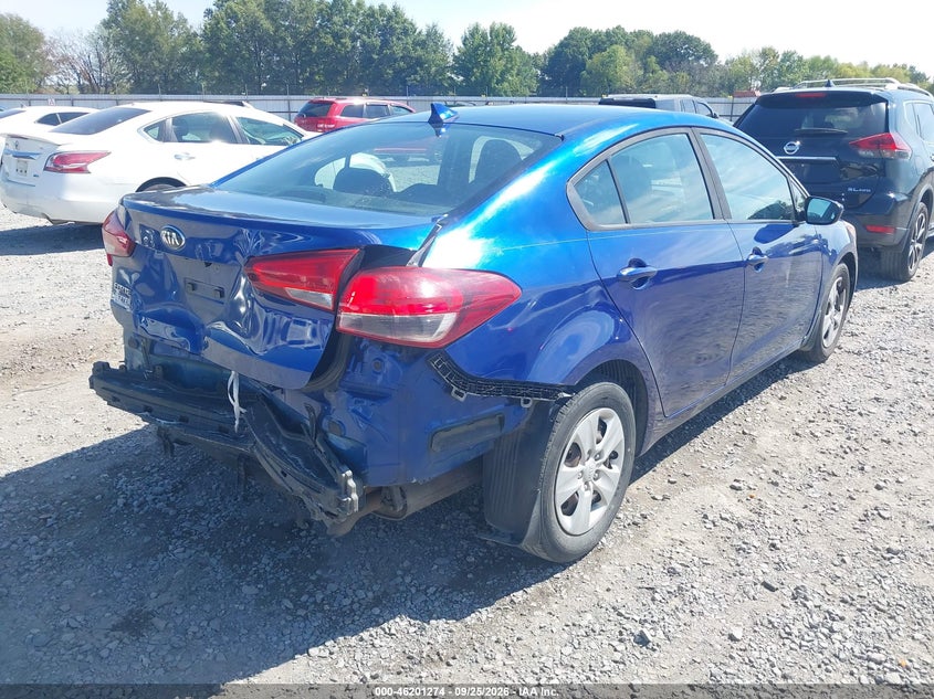 Vin: 3kpfl4a75he091547, lot: 46701186, kia forte lx 20174
