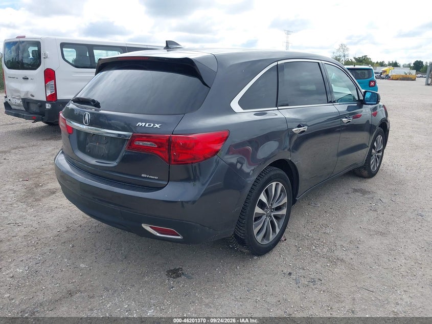 Vin: 5fryd4h46gb059425, lot: 46701282, acura mdx technology package/w/tech/acurawatch plus 20164