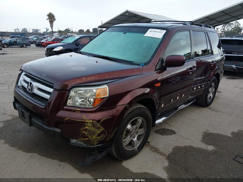 2008 Honda Pilot Ex-L, Левый бок, IAAI, VIN 5FNYF28538B022097 — фото 2