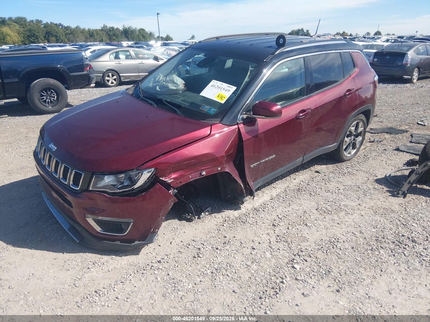 Vin: 3c4njdcb7mt509017, lot: 46701461, jeep compass limited 4x4 20212