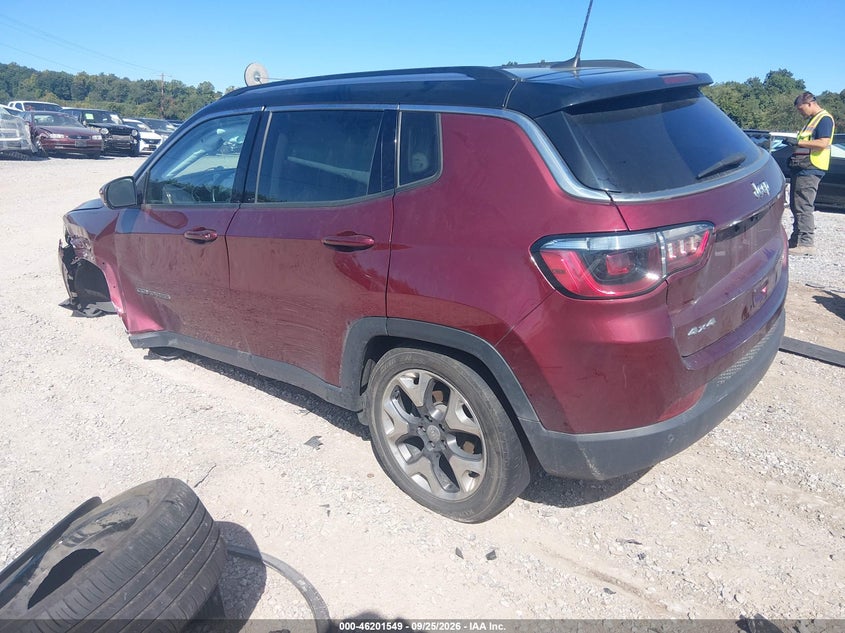 Vin: 3c4njdcb7mt509017, lot: 46701461, jeep compass limited 4x4 20213