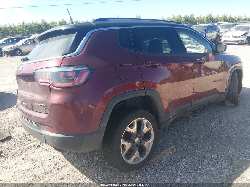 Vin: 3c4njdcb7mt509017, lot: 46701461, jeep compass limited 4x4 20214